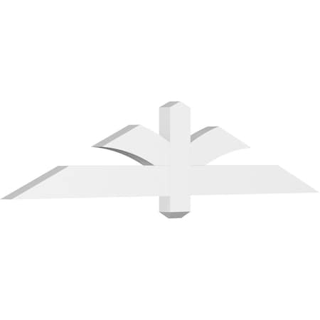 Ekena Millwork Redmond Architectural Grade PVC Gable Bracket, 60"W x 12 1/2"H x 2"D x 4"F, 5/12 Pitch GBP060X13X0204RED00